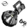 High Power LED Flashlight Searching Fishing Lantern Torch USB Rechargeable Powerful Searchlight Camping Big Strong LED 4 Modes