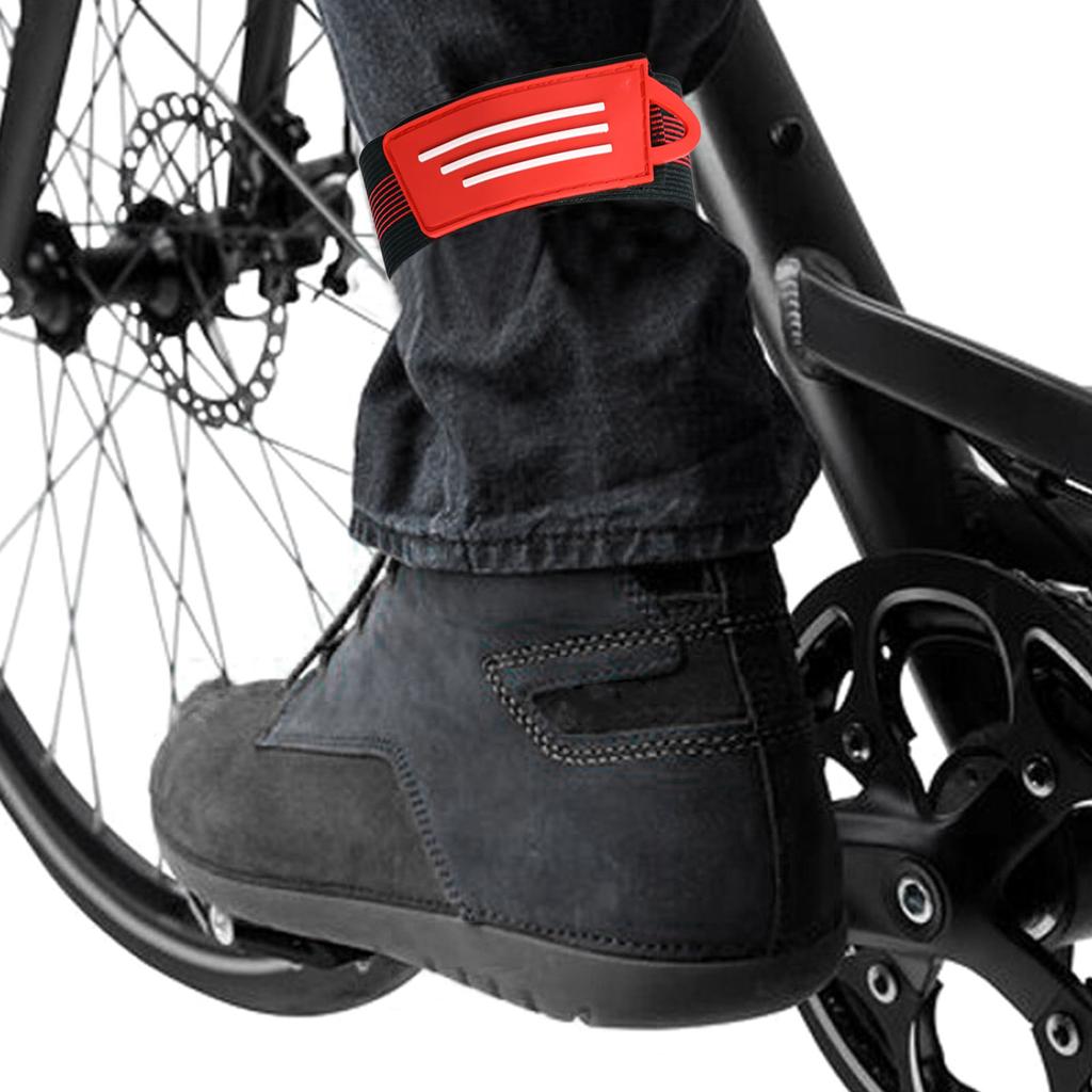 4x Bike Ankle Leg Strap Elastic Bike Ankle Leg Riding Puttee Cycling Safety Bind Adjustable Cycling Ankle Fastening Belt
