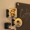 Coffee Lamp Refrigerator Magnet 3D Vintage Coffee Shop Light Fridge Magnet Cabinet Locker Whiteboard Decoration Coffee Lovers Gift