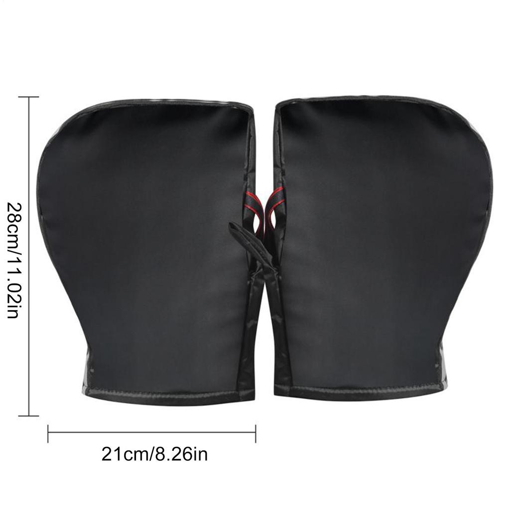 Мотоциклетные теплые перчатки Накладки на ручки Теплые Водонепроницаемые Ветрозащитные Муфты со светоотражающими полосами Велосипедные варежки на руль для повседневной городской езды