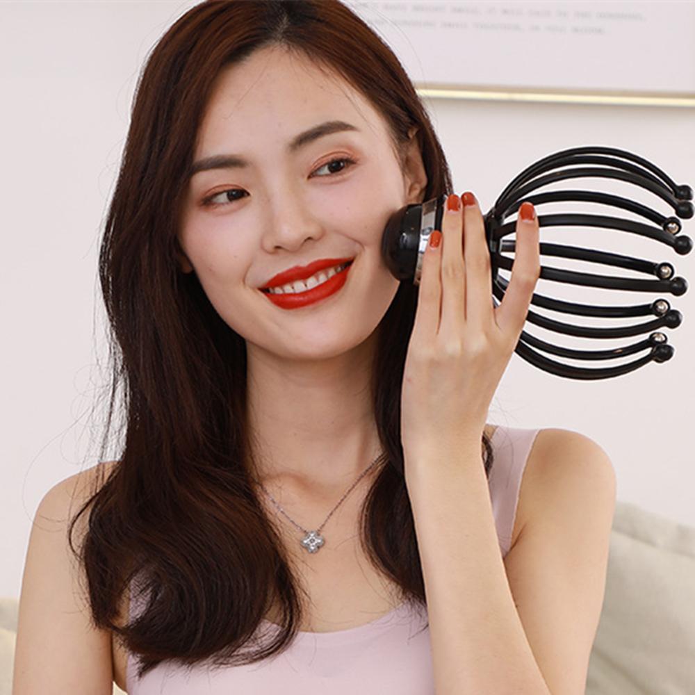 Электрический массажер для головы с 12 когтями, массаж шеи, расслабление кожи головы, успокоение, снятие стресса, USB