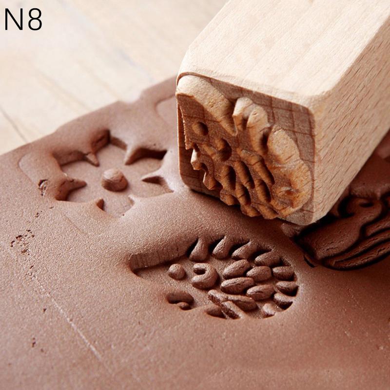 Резные деревянные штампы ручной работы. Печать на деревянной печати. ​​Блоки для глиняной керамики своими руками.