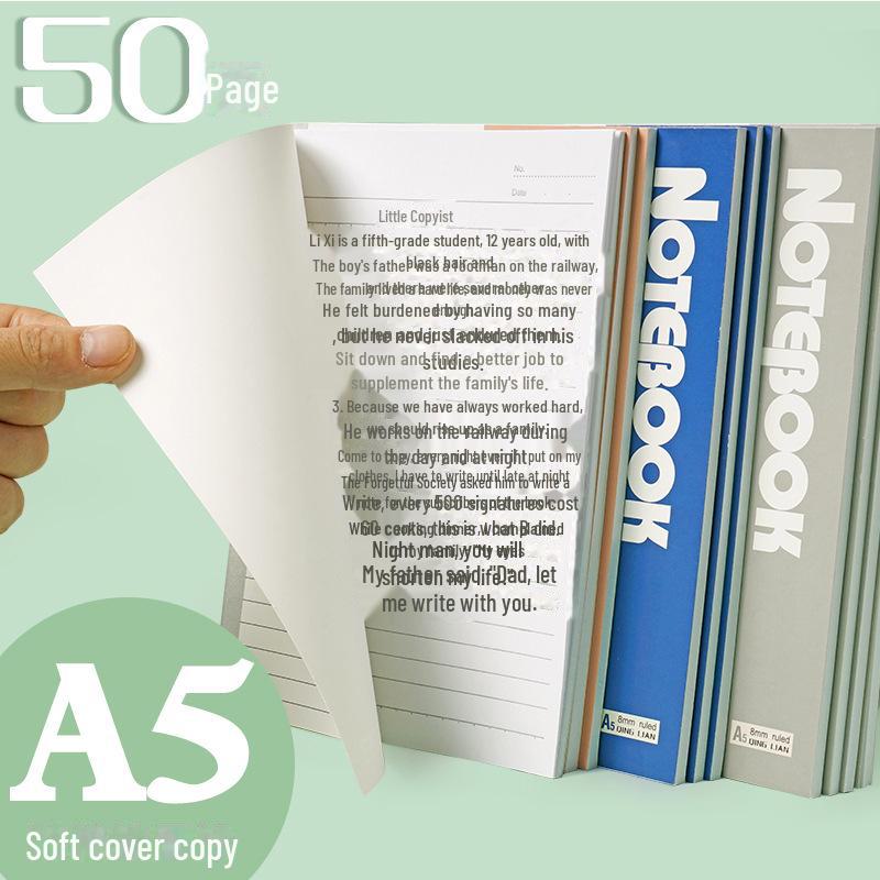 Тетрадь для школьников Qinglian A5 — толстая тетрадь в мягкой обложке для офиса и школы.