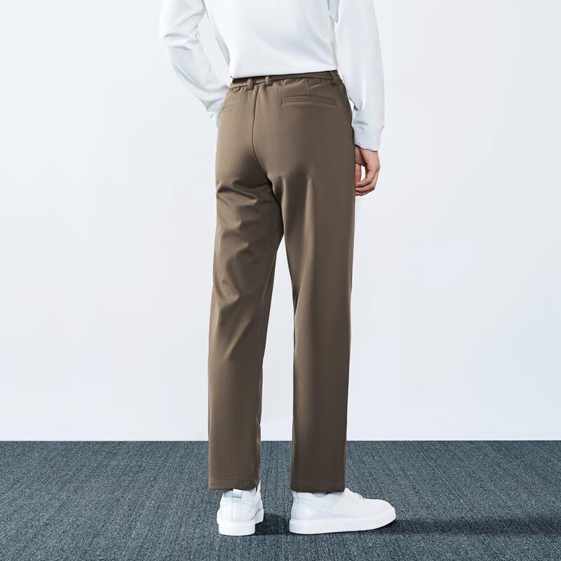 SEVEN Men's Brushed Interior Casual Elastic Waist Straight Pants