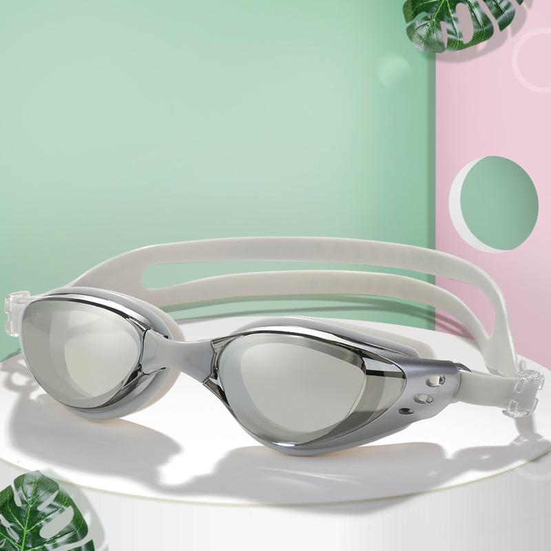 Plating Myopia Swim Goggles Professional Waterproof Anti Fog UV Shield Eyewear Swimming Pool Water Sports Glasses for Men Women