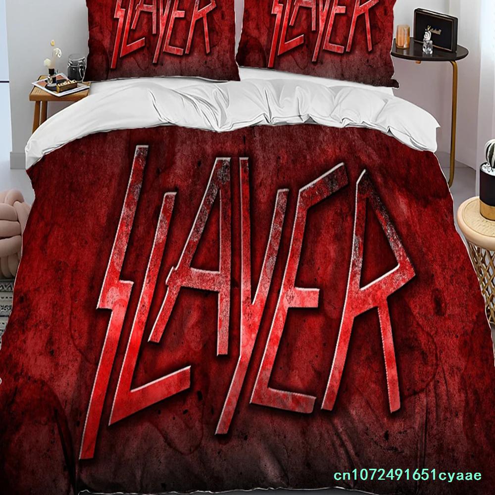 Slayer Heavy Metal Band Music Одеяло Постельное белье, пододеяльник Постельный комплект Одеяло Чехол Наволочка, размер King Queen Постельное белье для мальчиков