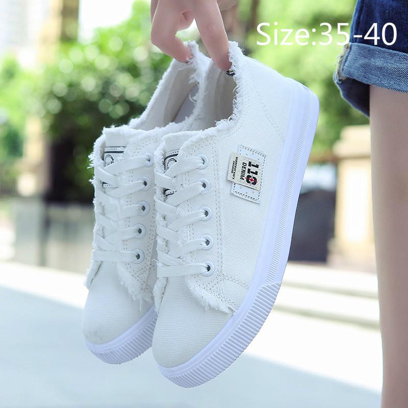 35-41, Women, Non-slip, Denim Shoe, Tennis, Canvas Shoes, for Girls, Sneakers, Classic, Breathable Shoes