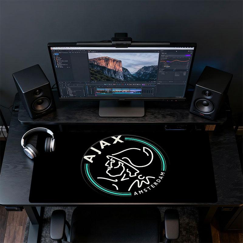 AFC Ajax Mouse Pad, Large Gaming Desk Mat, Non-slip XXL Mousepad for Laptop & Tablet, Mini PC Playmat with Stitched Edges