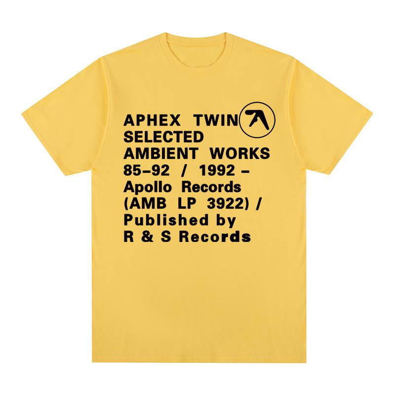 APHEX TWIN Винтажная футболка Y2k Уличная одежда Подарок на день рождения Хлопок Мужская футболка Новая Футболка Женские топы