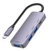 4-в-1 концентратор Type C USB 3.0/2.0, передача данных Type C 5 Гбит/с, зарядка PD 100 Вт для ноутбука и настольного компьютера