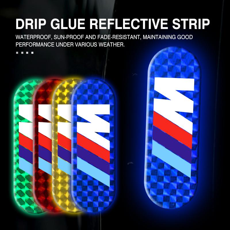 Car Reflective Warning Stickers Night Visibility Protective Strip For BMW M F10 F20 F30 F40 F15 F25 F26 F31 F49 E62 E83 E84 TCFJN1