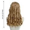 Golden Halloween Lolita Costume Wig with Straight Bangs Long Wavy Cosplay Wig  Holiday Party