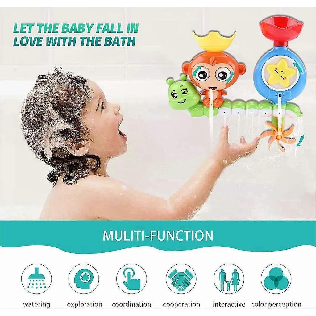Bath Toys for Toddlers Kids Babies 1 2 3 Year Old Boys Girls Bathtub Toy with 2 Toy Cups Strong Suction Cups Ideas Color Box