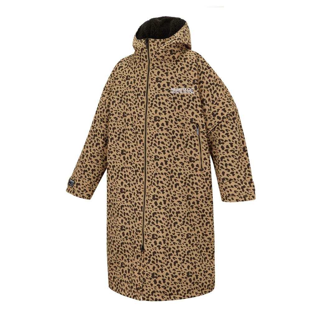Regatta Unisex Adult Leopard Print Waterproof Reversible Changing Robe
