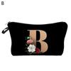 Cosmetic Bag 3D Digital Printing Letter Flower Pattern Female Multipurpose Delicate Pencil