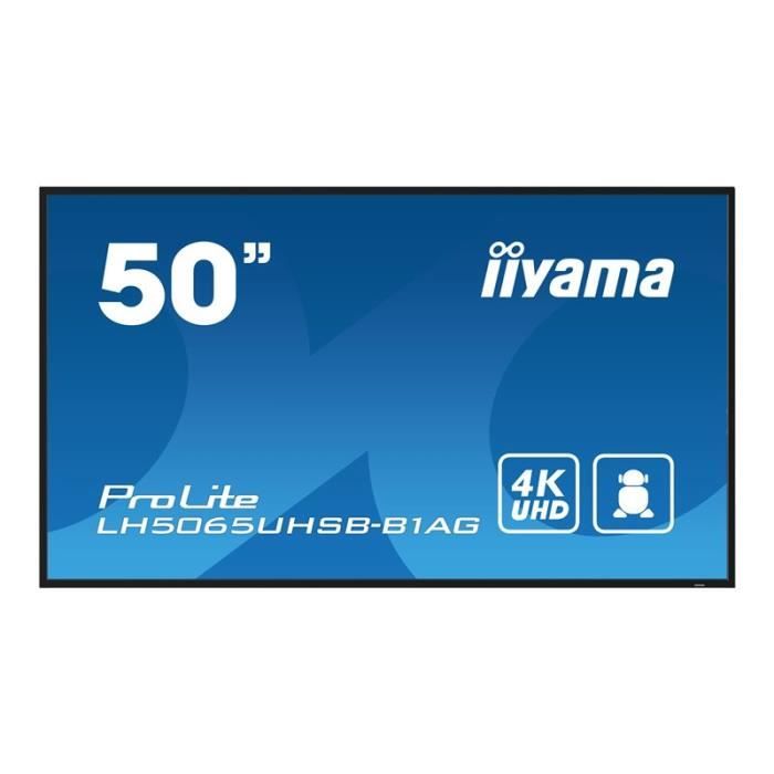 Écran LCD - Iiyama - ProLite LH5065UHSB-B1AG - 50 Pouces - 4K UHD - Rétro-éclairé Par LED