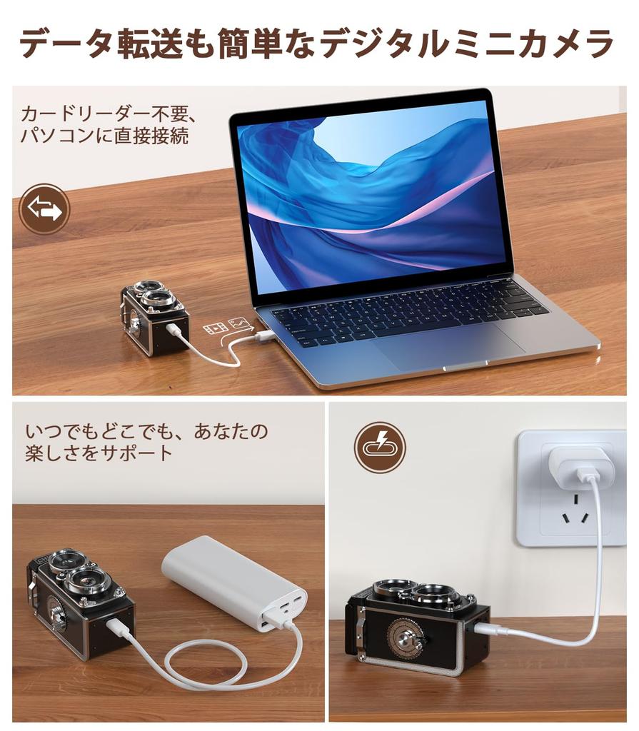 TURNRISE Мини Ретро 1080P Мини Ретро Цифровая Игрушечная Камера с 12 МП Портативная Цифровая Включает 16 ГБ SD для и Взрослых Камера Автофокус, 1,54-дюймовый