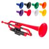 pInstruments Plastic Wind Instrument Trumpet pTrumpet Bb Key Lightweight Highly Durable ABS Antibacterial PTRUMPET1R Red Bag & Bio-Coated