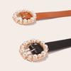 Elegant Faux Leather Belt For Women With Alloy Buckle For Office And Casual Wear