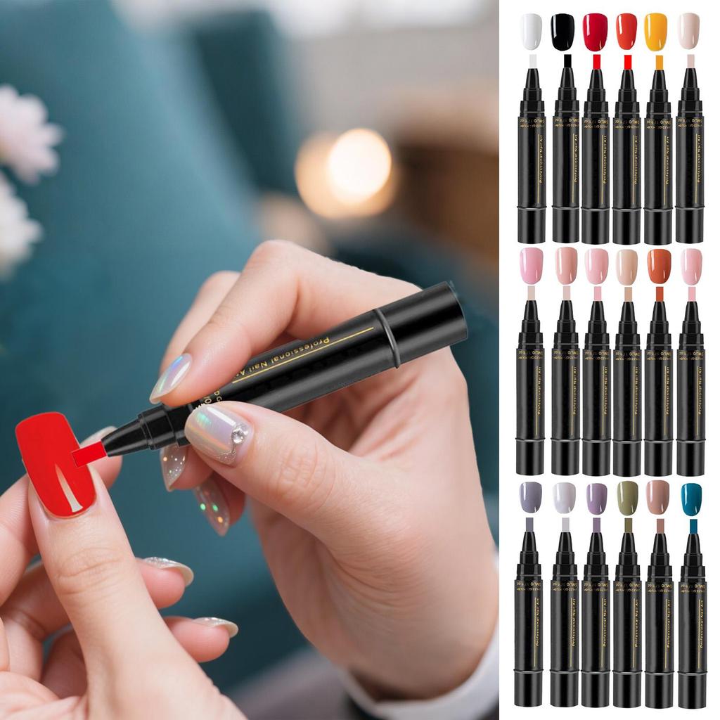 6pcs Nail Art Graffiti Pen Nail Marker Drawing Abstract Lines Fine Detail Floral Design Waterproof Nail Painting Manicure