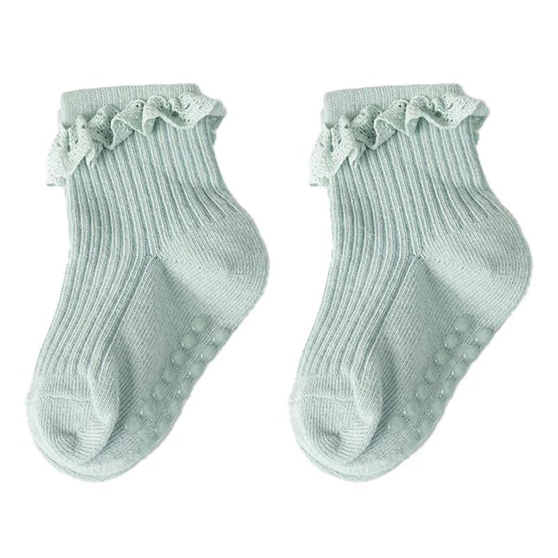 Носки для девочек, летние сетчатые носки из хлопка с бантом для малышей, длинные носки для новорожденных, одежда для девочек 0-3 лет