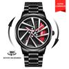 SVJ Brand Wheel Hub Watch Men 360° Rotating Three-dimensional Hollowed Out Car Modification Table Conceptual Luminous Watch