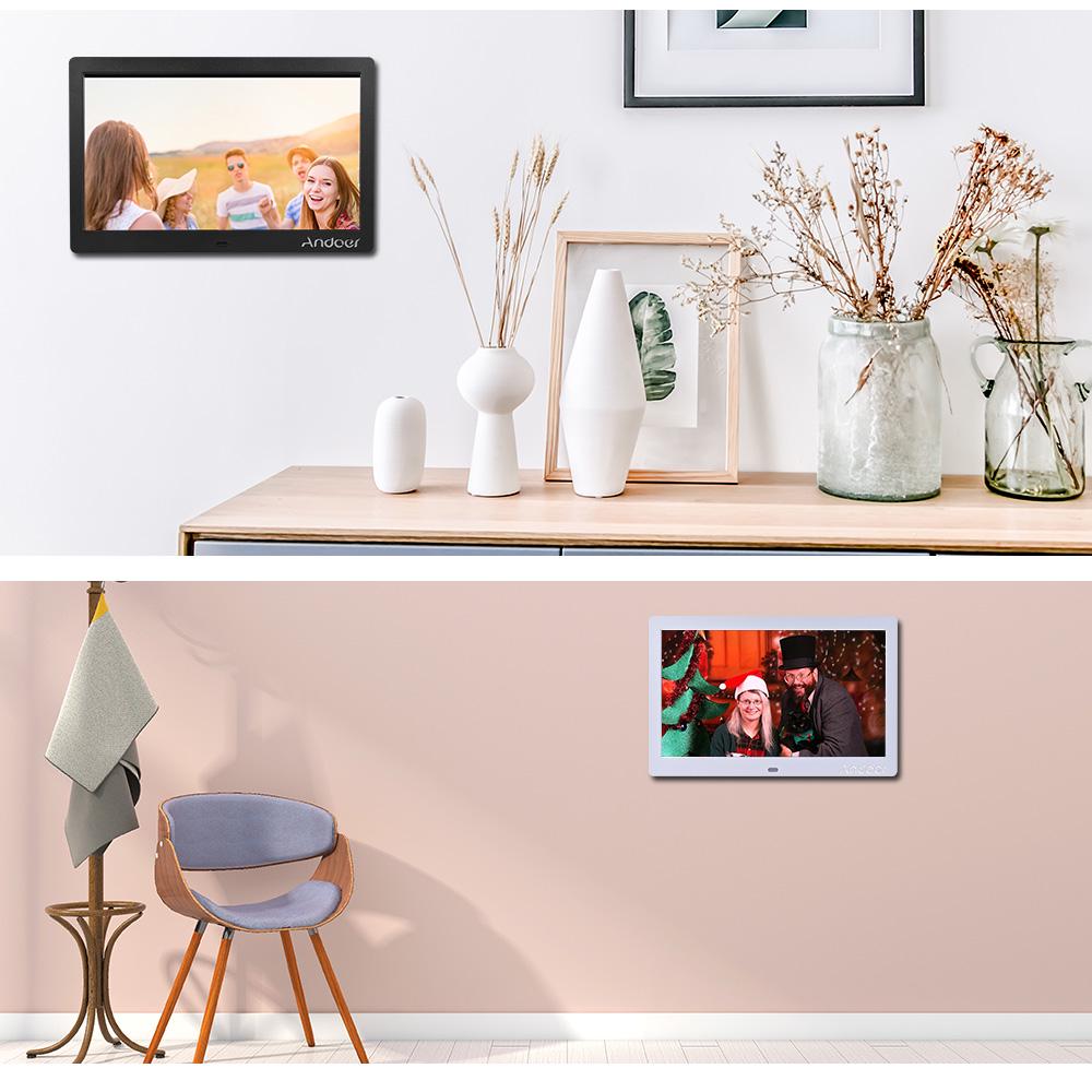 Andoer Рамка фото цифров экрана ЛКД 10 дюймов широкая фото высокого разрешения 1024 * 600 электронное