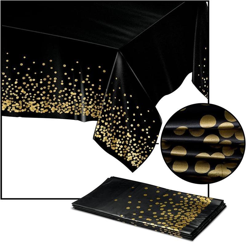 Прямоугольная пластиковая крышка стола с тиснением в горошек конфетти, для девичника, свадьбы, дня рождения девушки и детского душа, легко моется