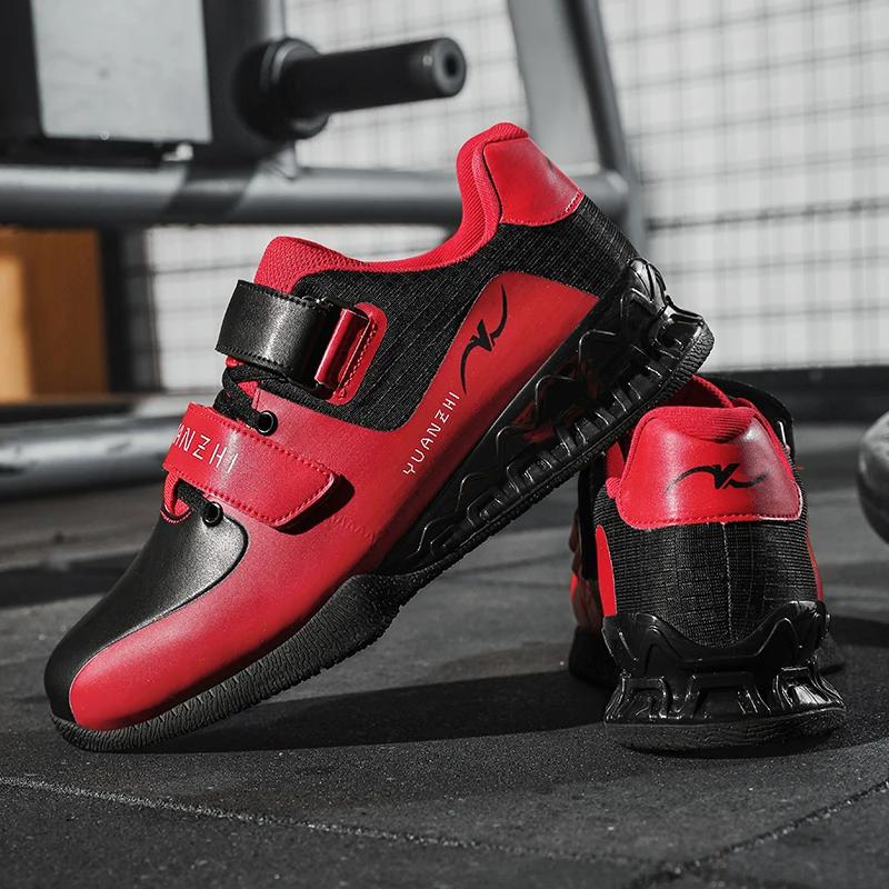 Men Weightlifting Squat Original Deadlift Professional Shoes Non Slip Sneakers Training Sports Fitness Gym Weightlifting Shoes