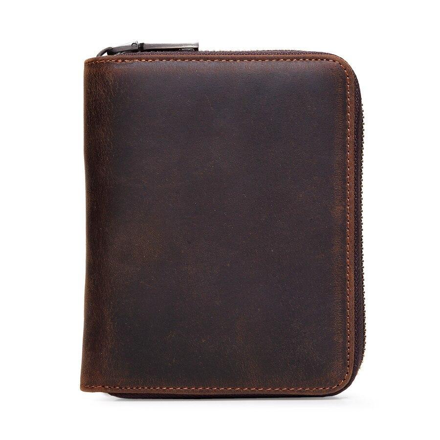 Johnature Мужской кошелек из натуральной кожи с RFID-держателем для карт, винтажный кожаный кошелек Crazy Horse ручной работы с тиснением и несколькими отделениями для карт