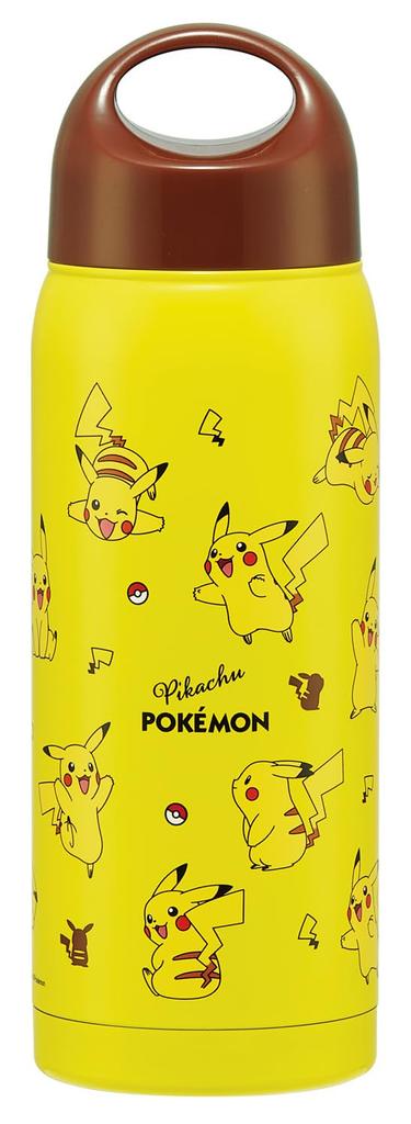 Skater Кружка из нержавеющей стали для питья прямо из горла, бутылка для воды 500 мл, Pokemon Pikachu, с изоляцией/холодная, SMC5-A
