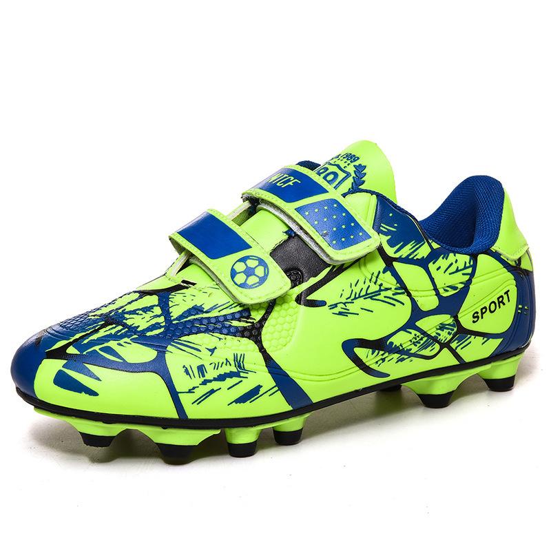 2025 spring and autumn broken nail sneakers primary school students boys training spring long nails girls children's football shoes
