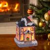 Christmas Snow Village House Glowing Ornament for Party DIY Bedroom Year