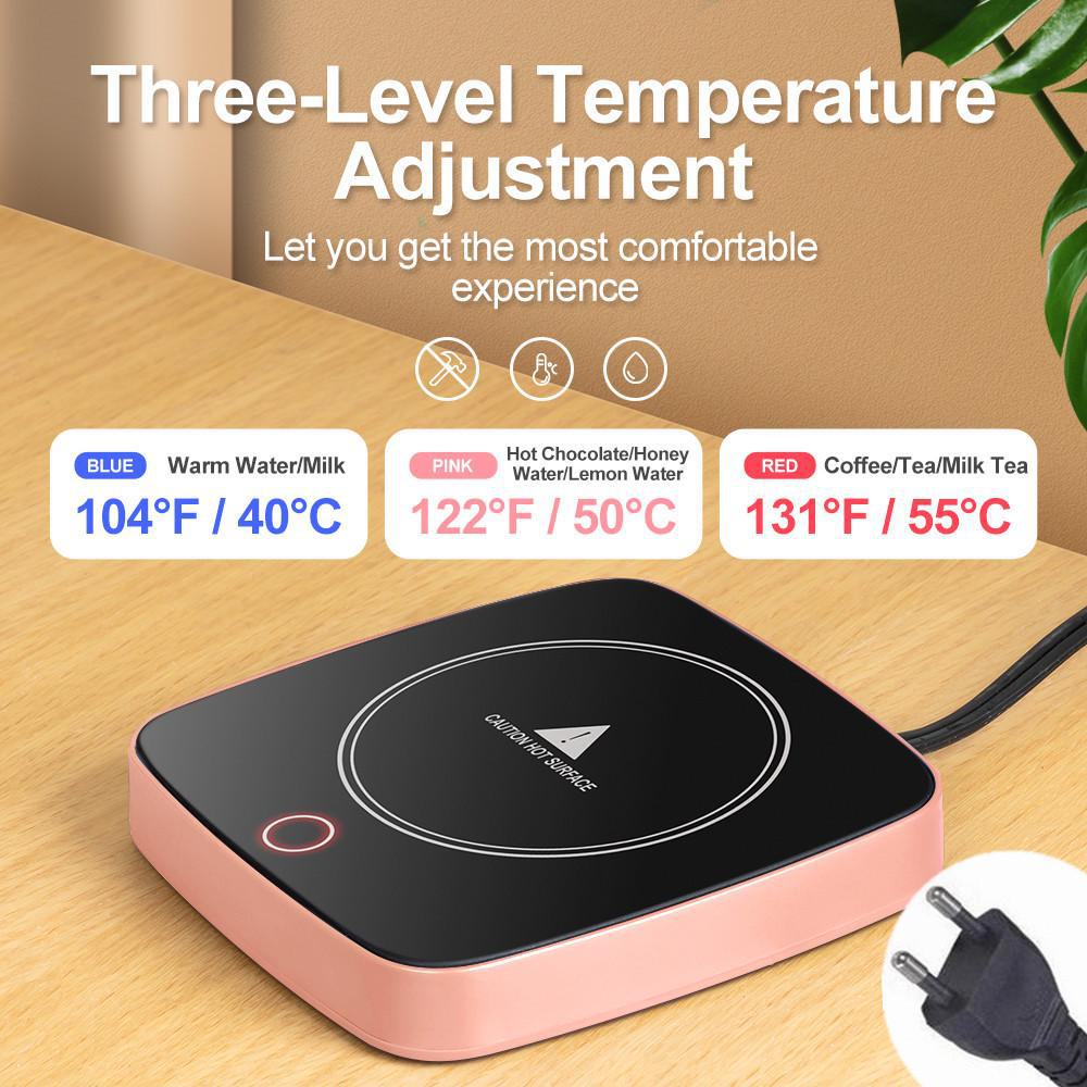 Подстаканник с подогревом и тремя скоростями регулировки температуры — поддерживает температуру кофе 55°C.