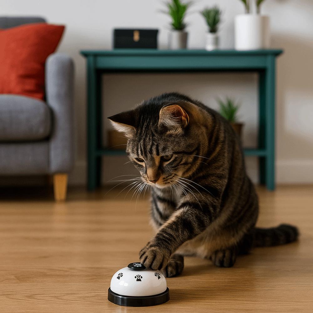 2pcs/set Cartoon Pet Training Bells Footprint Pattern Call Bell Dog Doorbells Funny Pet Interactive Feeding Reminder