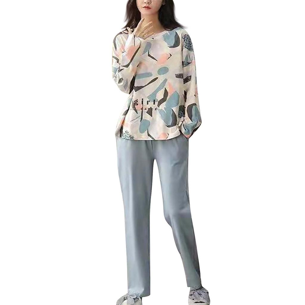 Женская пижама из искусственного хлопка, комплект домашней одежды больших размеров