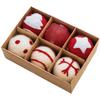 Christmas Wool Felt Ornaments Set With Snowflake And Tree Designs For Holiday Home Décor, Compact Hanging Decorations