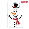 2024 New Christmas Snowman Expression Magnetic Refrigerator Sticker DIY Cartoon Garage Door Waterproof Wall Sticker Decoration