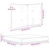 Outdoor Sofa Cushion Set 3 pcs Burgundy Polyester
