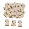 50 Pieces Unfinished Wooden Blocks Stacking Blocks, Counting ,Wooden Cubes Square
