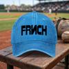 Exquisite FRNCH Washed Baseball Cap Adjustable Buckle Lightweight Breathable Unisex All Seasons Daily Travel Gift
