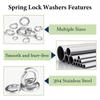 1000PCS 304 Stainless Steel Metric Split Lock Washer Set Gasket Spacer Assortment Set  Industrial