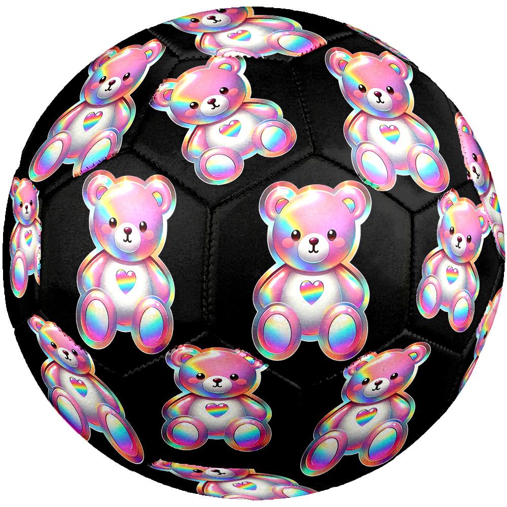 1pc Rainbow Teddy Bear Size 5 Soccer Ball Professional Match Training Football Indoor &Outdoor Sports Ball Lightweight Durable c6527