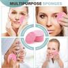 Compressed Wood Pulp Facial Sponges Flower Shape Exfoliating Face Cleanser Pads Soft Gentle for Daily Skin Care Makeup Remover