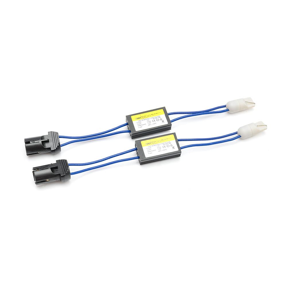 2Pcs LED Warning Canceller Decoder Car Lights OCB Load Resistor Module T10 W5W 501 192 168 Canbus No Error Cable Anti Flicker
