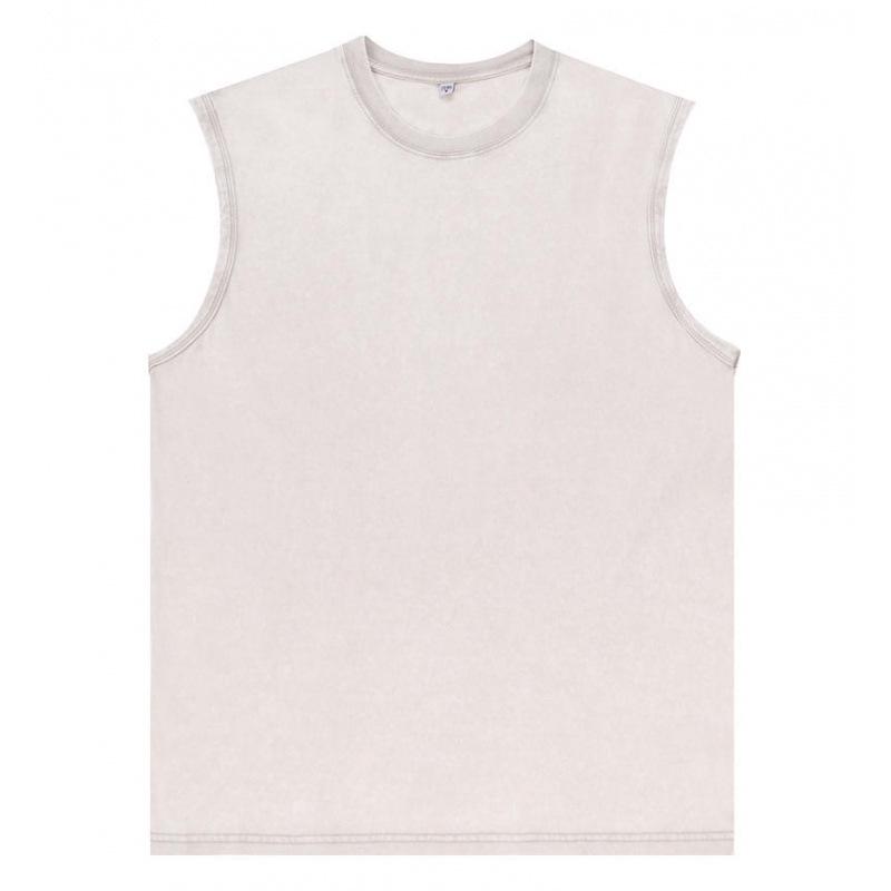Футболка без рукавов из плотного хлопка в винтажном стиле плотностью 230 г для мужчин и женщин - свободного кроя