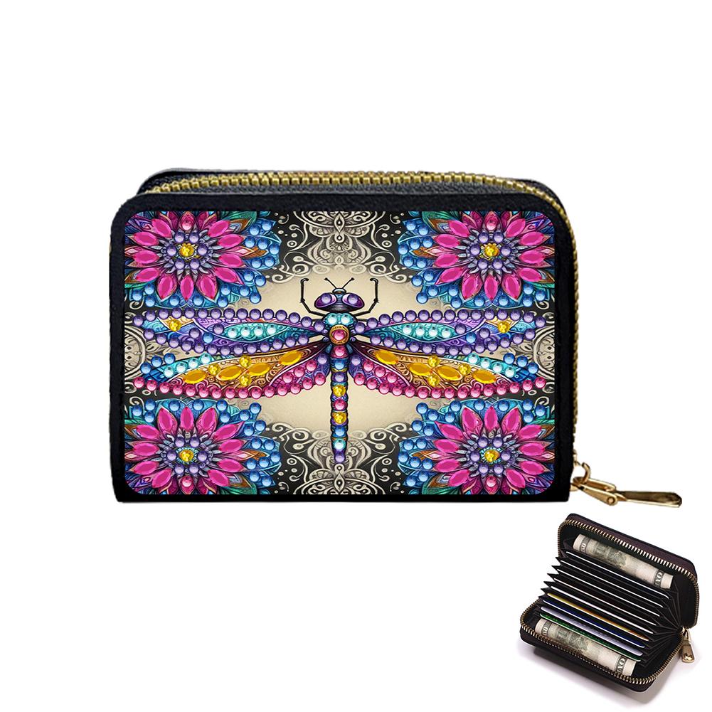 5D Diamond Painting Art Portable Card Bag Diamond Painting Fashion Card Holder Coin Purse Gift for Friends