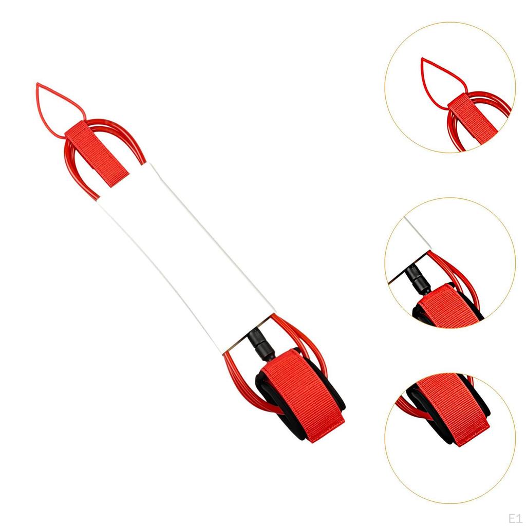 Surfboard Ankle Leash Leg Foot Rope Strap 244cm Length Cuff Surf Board for Kayaking Water