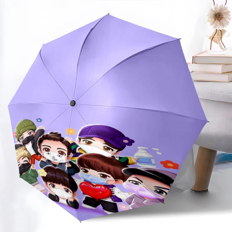 Harmony Diversity: Unity Folding umbrella Suitable for all seasons Umbrella Umbrella outdoor Three folds
