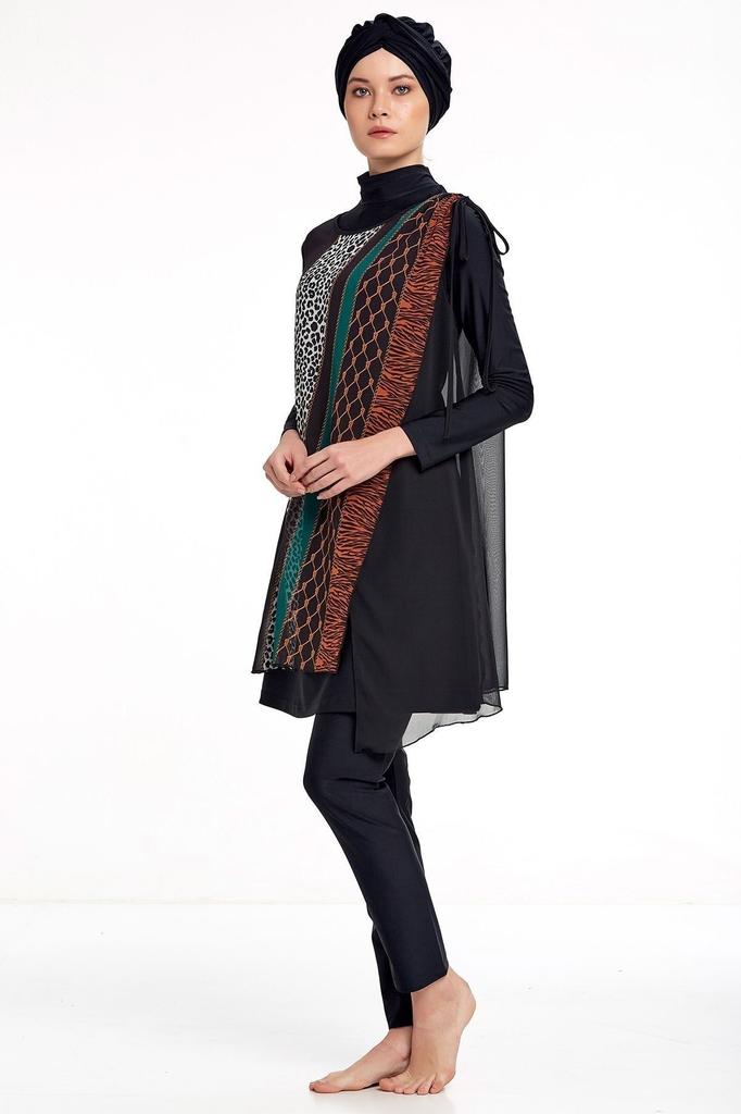 Женский Мусульманский Скромный Исламский Полный Чехол Буркини Пляжный Купальный Костюм Купальники Хиджаб Пляжная Одежда Купальник 3 шт.